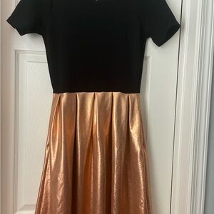 LuLaRoe Amelia Women’s Small Black Dress with Metallic Accents